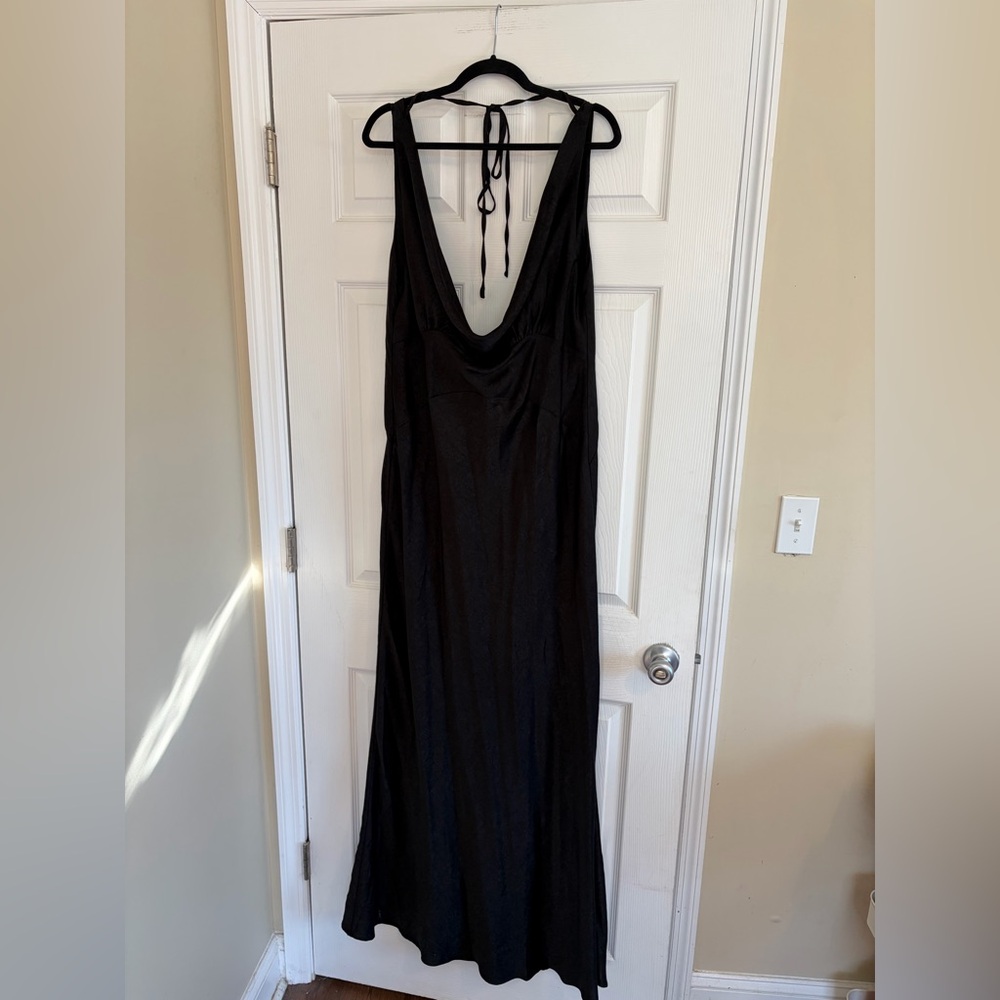 Fashion Nova Black Backless Dress